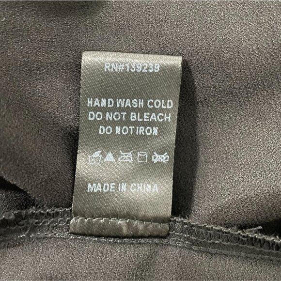 Tuckernuck Pomander Place Size Medium Black Dress Long Sleeve Crepe Kenzo - Picture 9 of 9